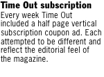 Time Out subscription