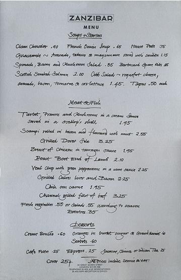 Zanzibarmenu